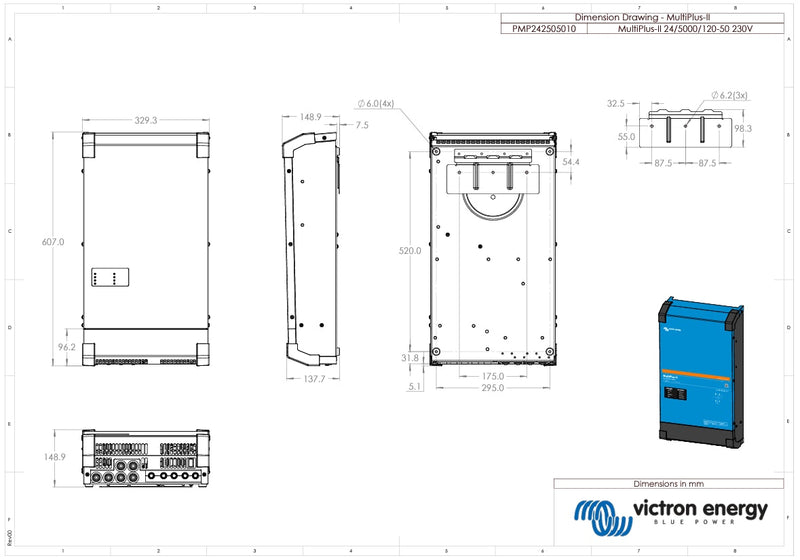 Victron 24V 5000VA MultiPlus-II 24/5000/120-50 Inverter/Charger