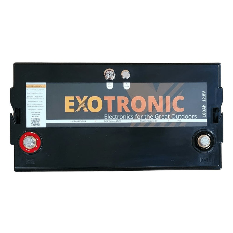 Exotronic 12V 160Ah Compact Smart Bluetooth Lithium Battery