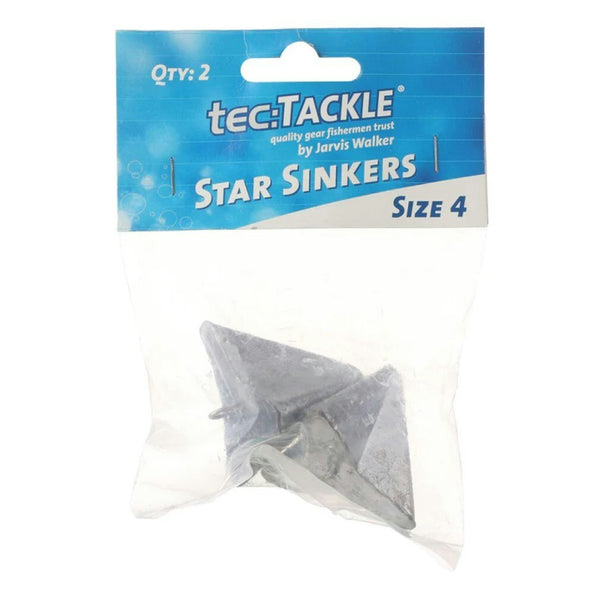 2 Pack of Jarvis Walker Size 4 Star Sinkers