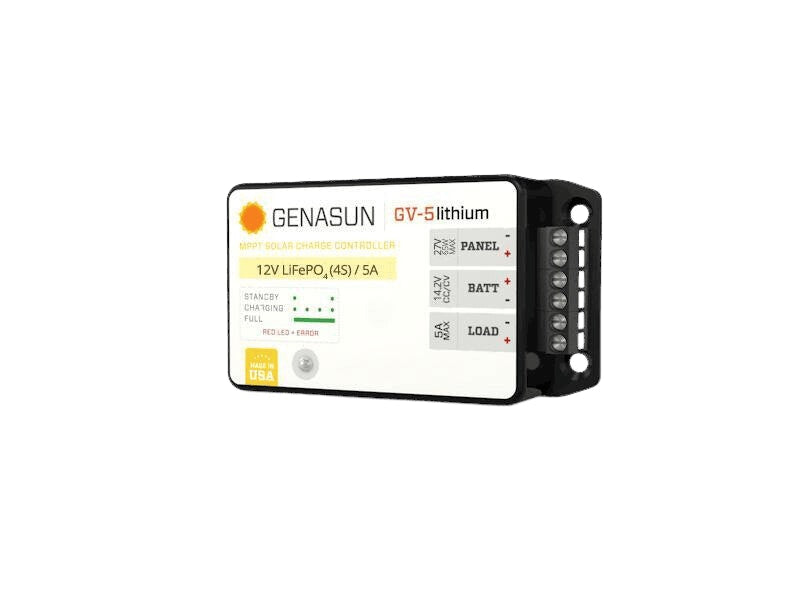 Genasun 5A MPPT 12V Lithium Solar Charge Controller w/ Load Output & LVD