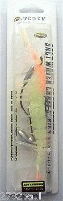 145mm Zerek Live Cherabin Pre Rigged Lumo Eyes Fishing Lure with Bonus Jig Head