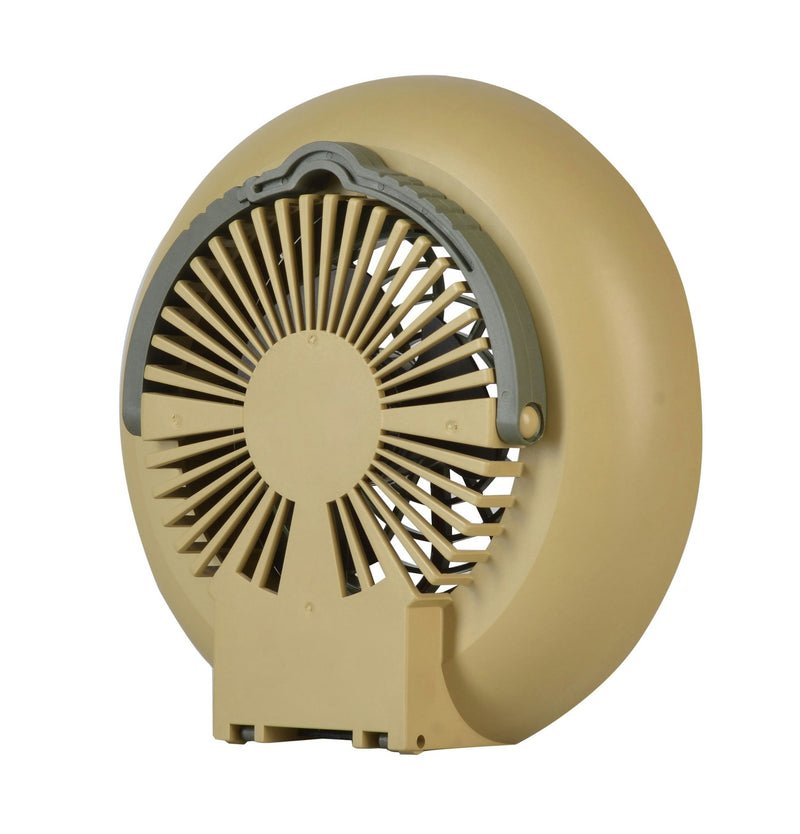 Portable Disc Fan and Light with USB charging port