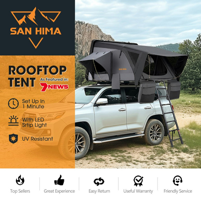 San Hima Jervis Rooftop Tent Hardshell With Ladder Camping 4WD 4x4