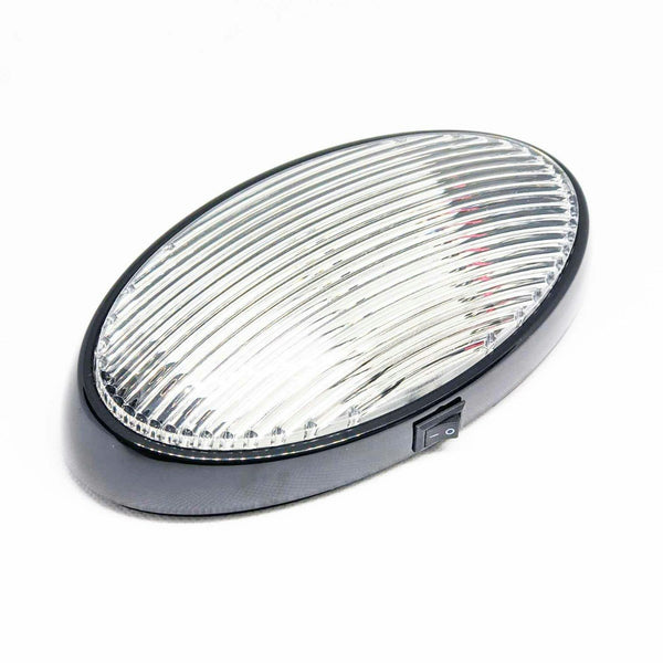 Dreamlighting LED Oval Awning PC Cover Black Base, DC12V, Cool White