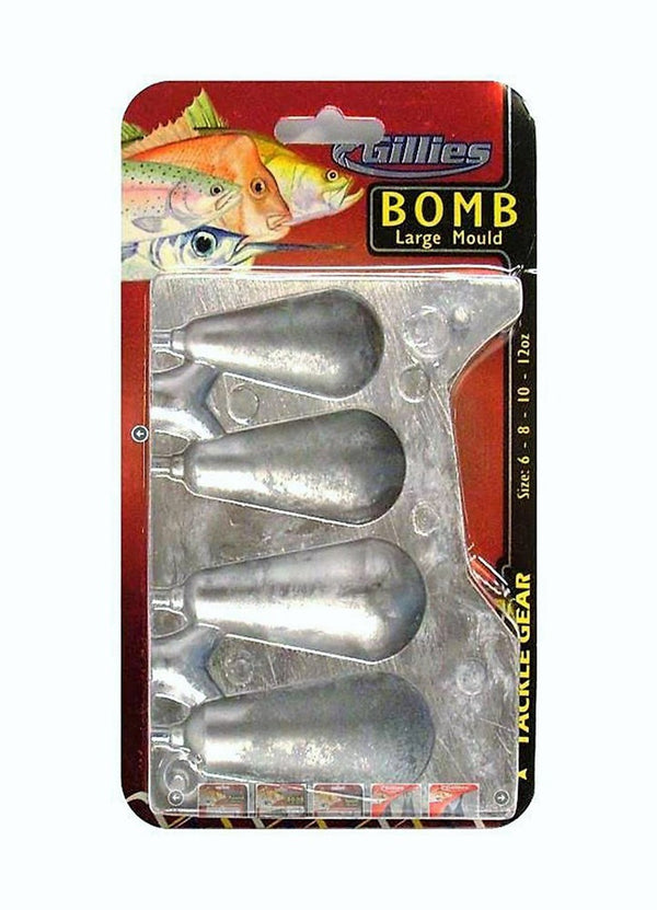 Gillies Large Bomb Sinker Mould Combo - Makes 4 Different Bomb Sinkers at a Time