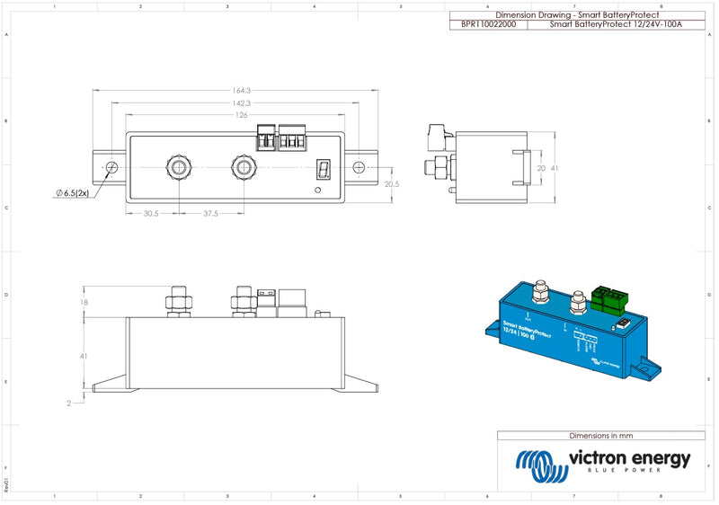 Victron Smart BatteryProtect 12/24V-100A Bluetooth Low Voltage Disconnect