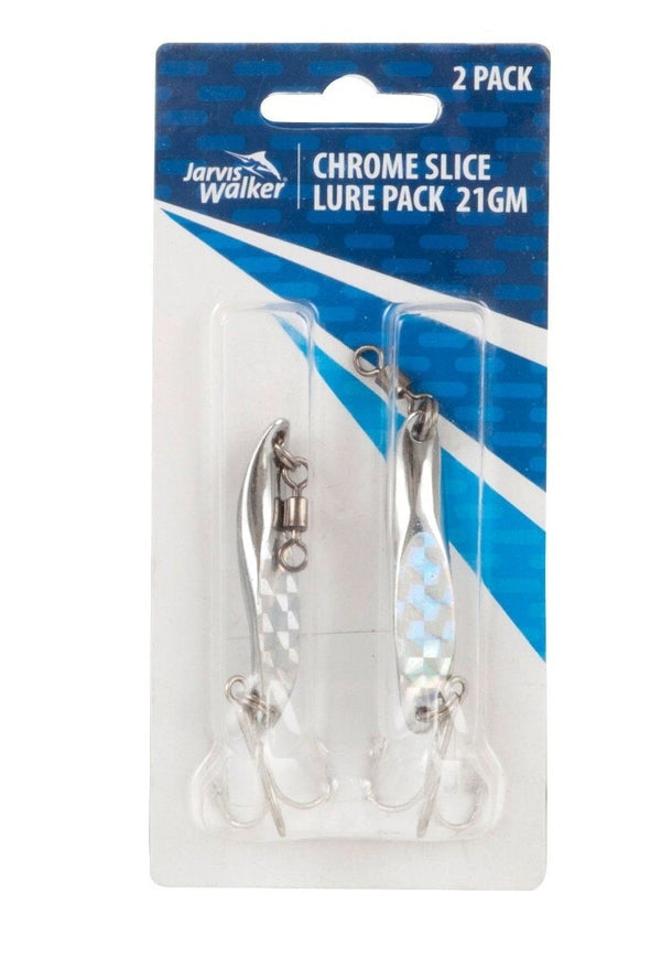 2 Pack of Jarvis Walker 21gm Chrome Slice Metal Lures