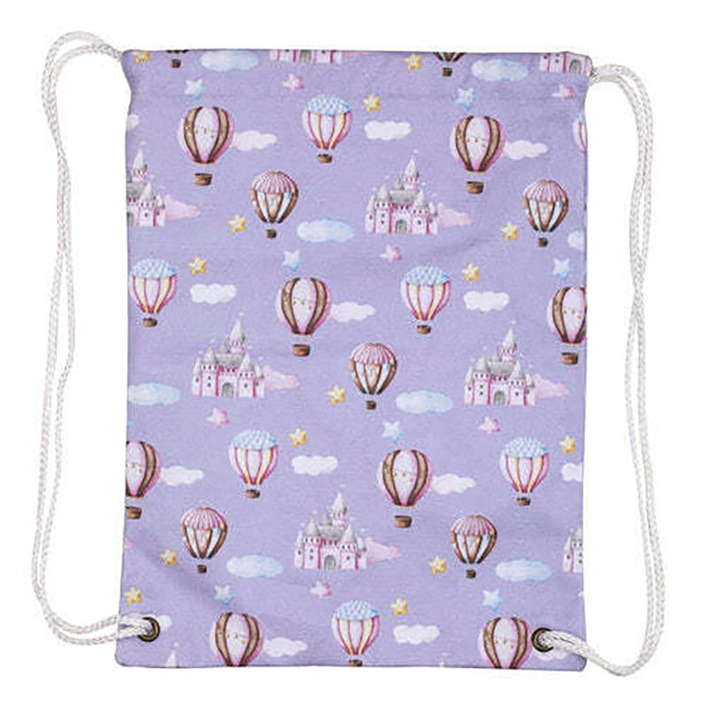 Ashdene Up In The Sky 28x37cm Swim Tote Bag Kids Drawstring Backpack Purple