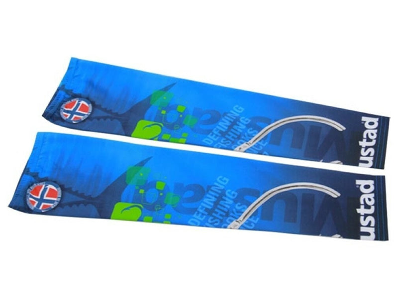 Blue Mustad Sun Protector Arm Sleeves - UPF 30 Sun Protection