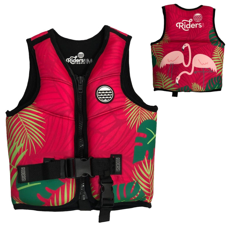 Riders Inc Tropic Pink Junior/Girls Neoprene Life Jacket Buoyancy Flotation Vest