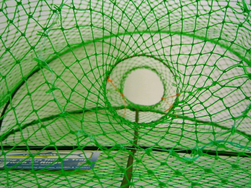 Wilson Folding Opera House Trap-Green Yabbie Net-3 Inch Entry Rings