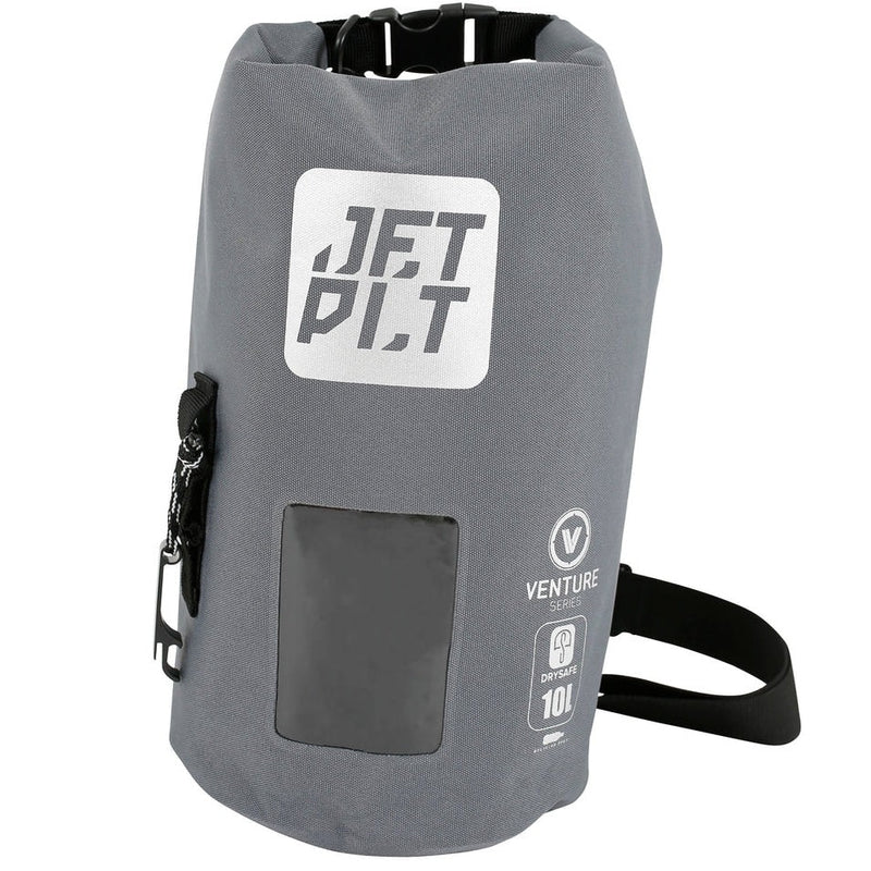 Jetpilot Venture Grey 10L Roll-Top Waterproof Dry Bag with Shoulder Strap