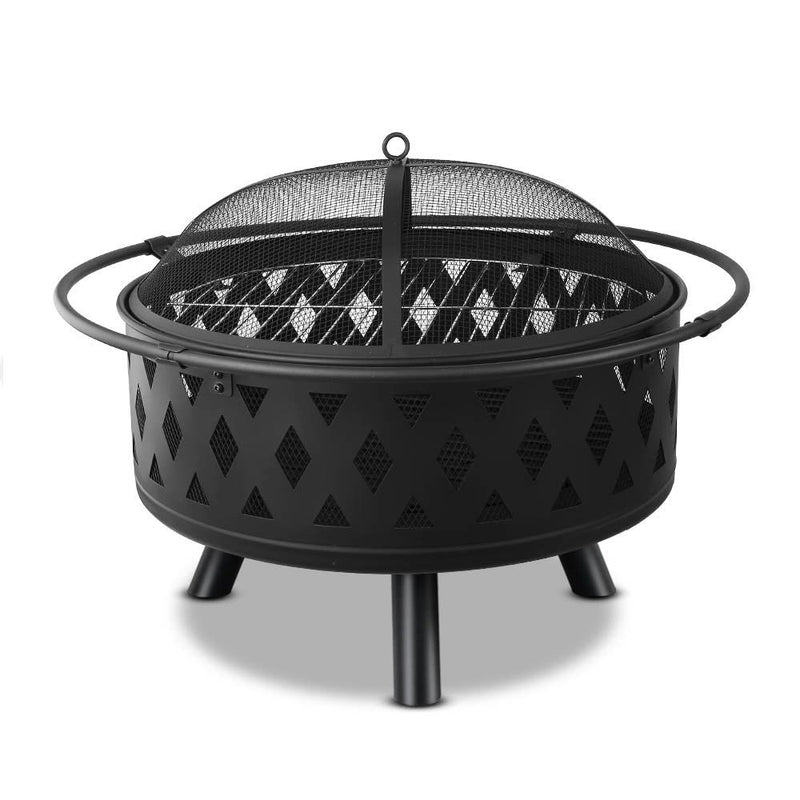 Pit BBQ Charcoal Grill Ring Portable Outdoor Kitchen Fireplace 32