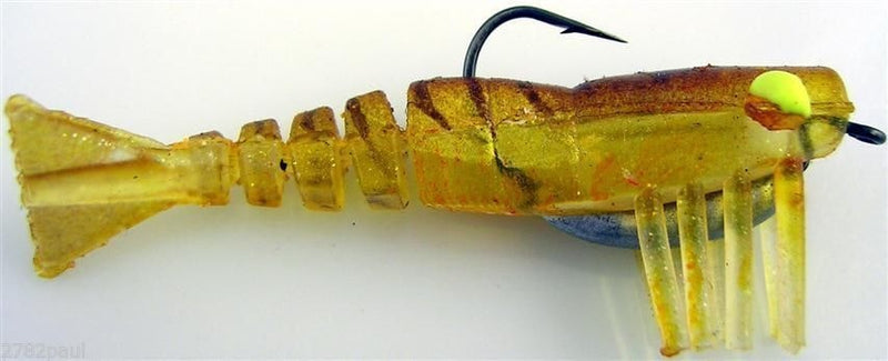 50mm Zerek Live Shrimp Pre Rigged Lumo Eyes Jointed Body Lure