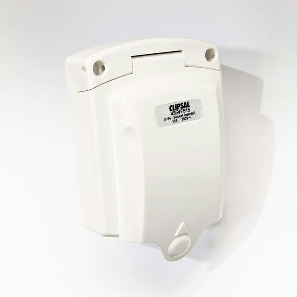 Clipsal (New) White External 15AMP Power Inlet