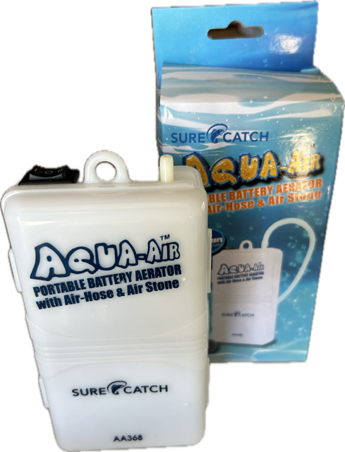 Aqua-Air Portable Aerator Pump - Battery Operated with Air Hose and Air Stone