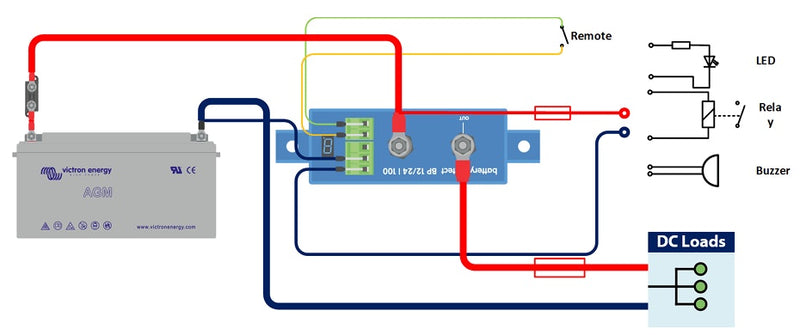 Victron Battery Protect 12/24V-100A Low Voltage Disconnect