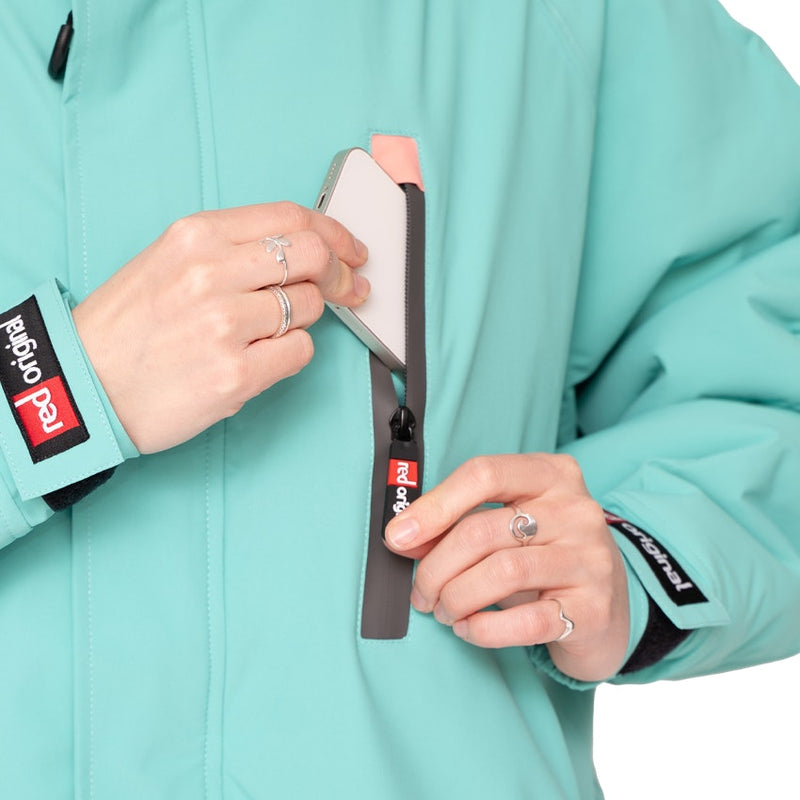 Women's Long Sleeve Pro Change Robe EVO - Icebergs Aqua