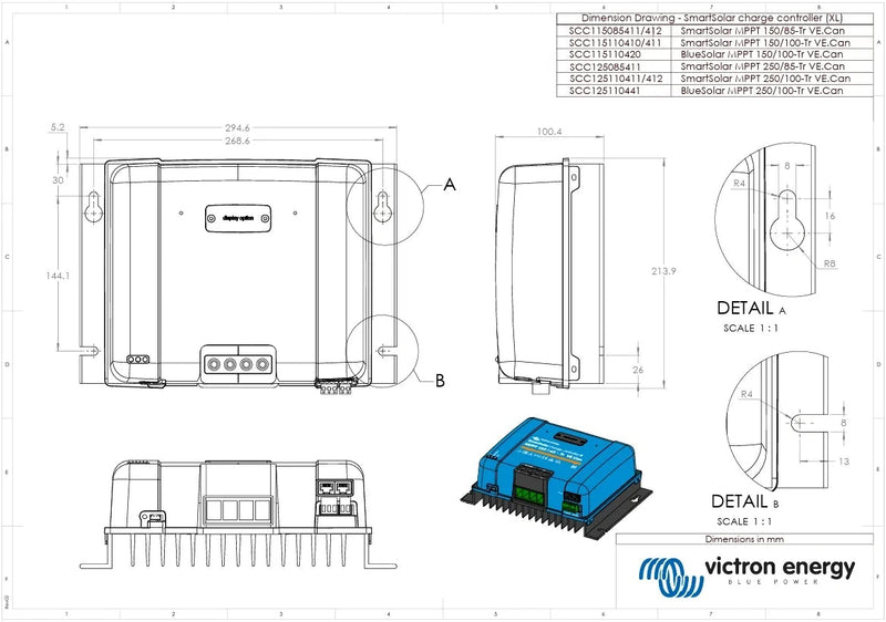 Victron 12/24/48V 100A SmartSolar MPPT 150/100-Tr VE.Can Bluetooth Solar Charge Controller