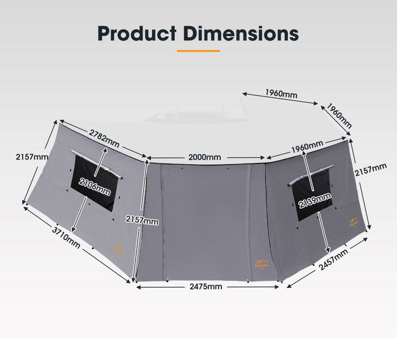 San Hima Side Wall for 270 Degree Free-Standing Awning 5PCS