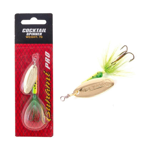 7gm Firetiger/Gold Tsunami Cocktail Spinner Lure