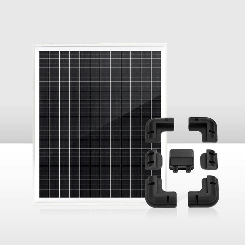 ATEM POWER 60W 12V Solar Panel Mono Fixed + Solar Mounting Brackets