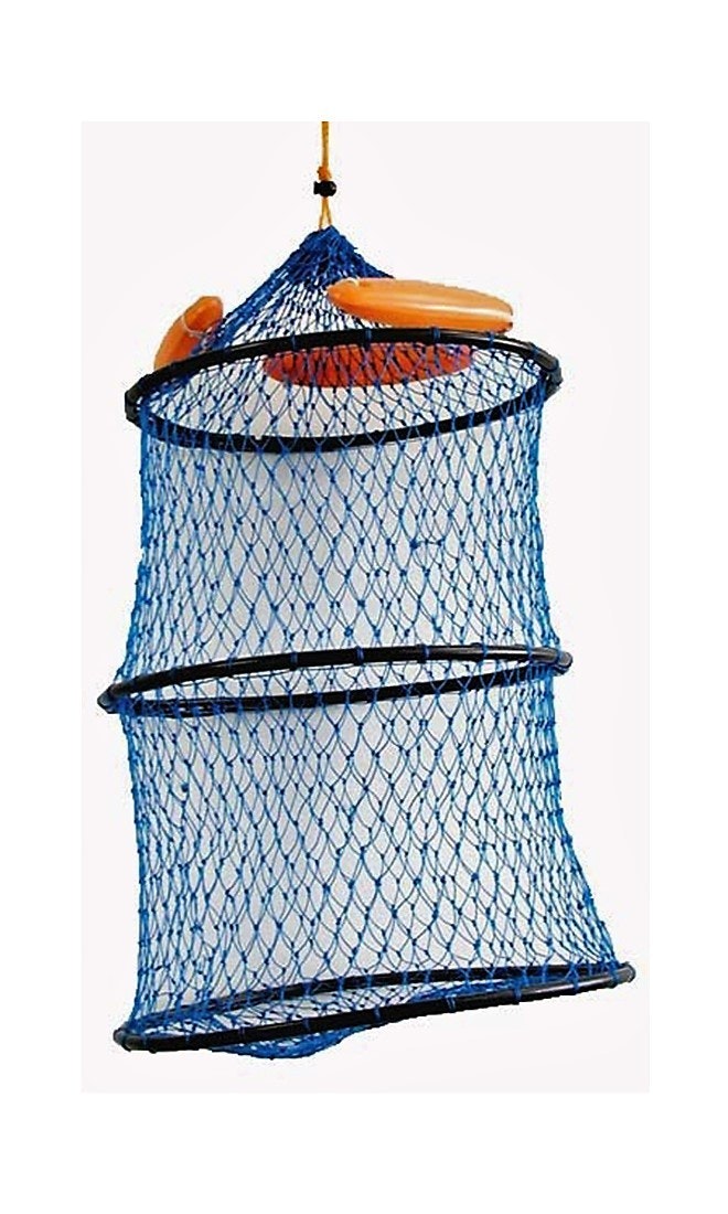 Seahorse Collapsible Floating Keeper Net With Draw Cord Closure-Poly Creel