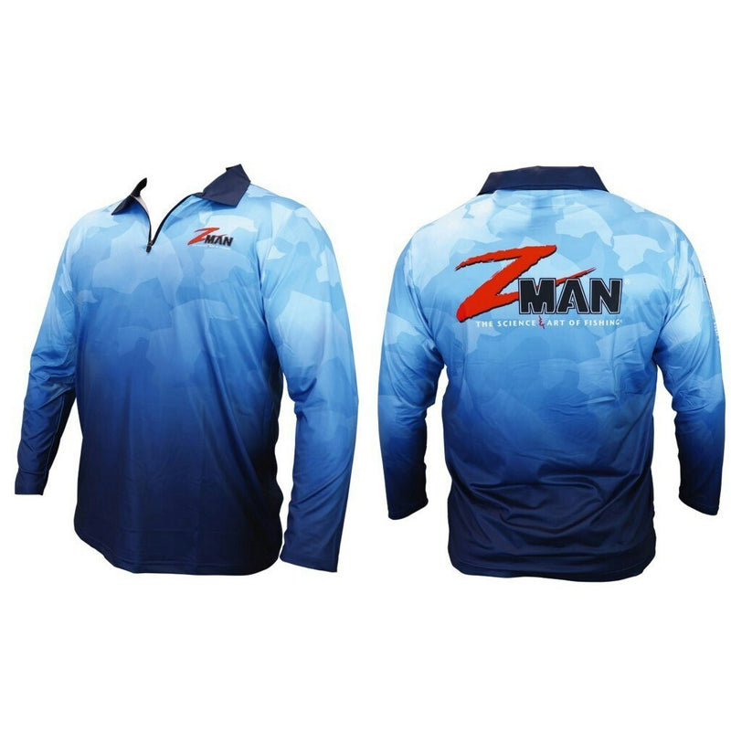 Zman Collared Adults Long Sleeve Tournament Fishing Shirt - 50+ UV Protection