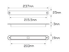 LED Autolamps 235A12 Rear Indicator 12V, Coloured Lens, Blister