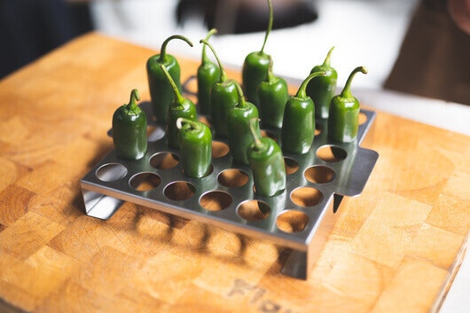 Flaming Coals Stainless Steel 36 Hole Jalapeno Popper BBQ Tray