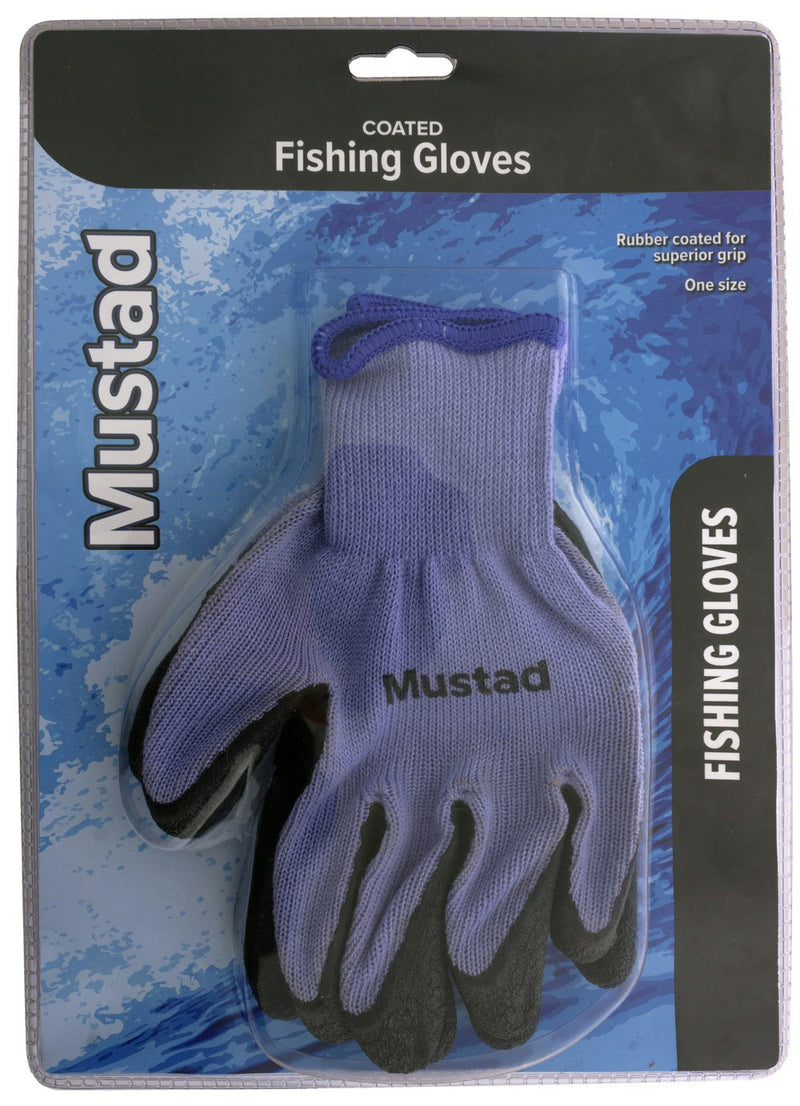 1 Pair of Mustad Rubber Coated Fishing Gloves