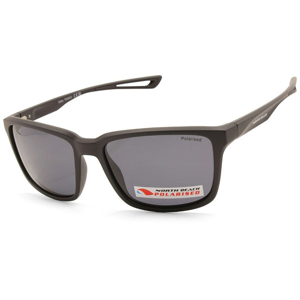 North Beach Saba Matte Black/Smoke Polarised Unisex Sunglasses 70636