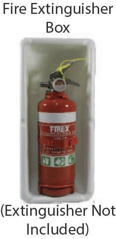 Fire Extinguisher Box - White