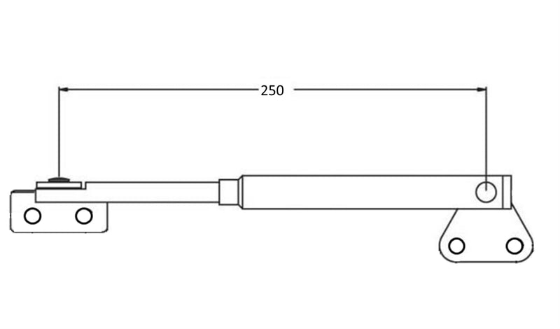 Cupboard Stay Chrome 250mm