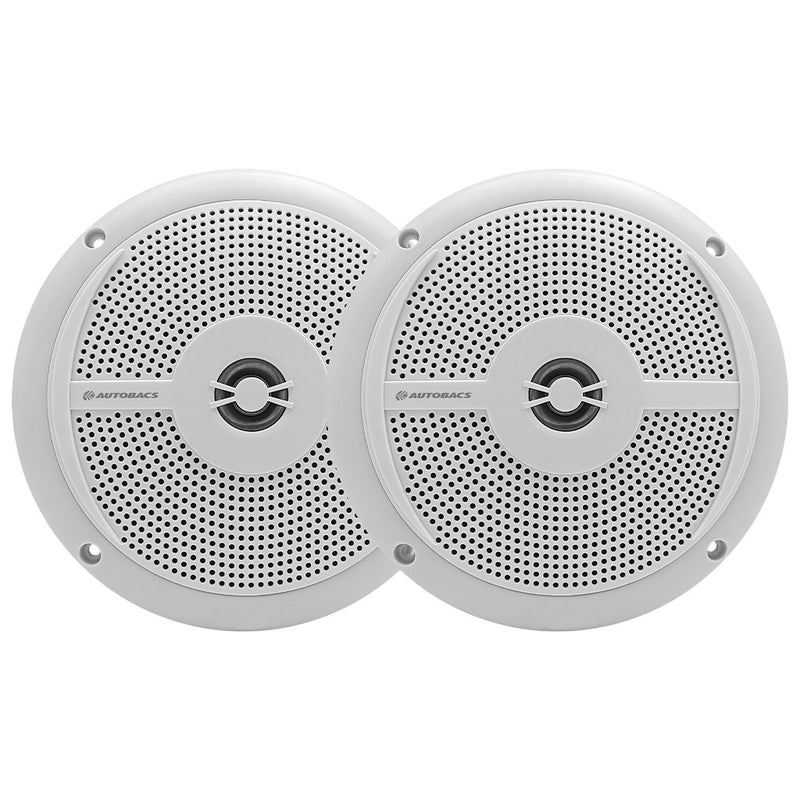 Autobacs M620W 6.5 Inch 2-Way Slim Fit Marine Speakers - White