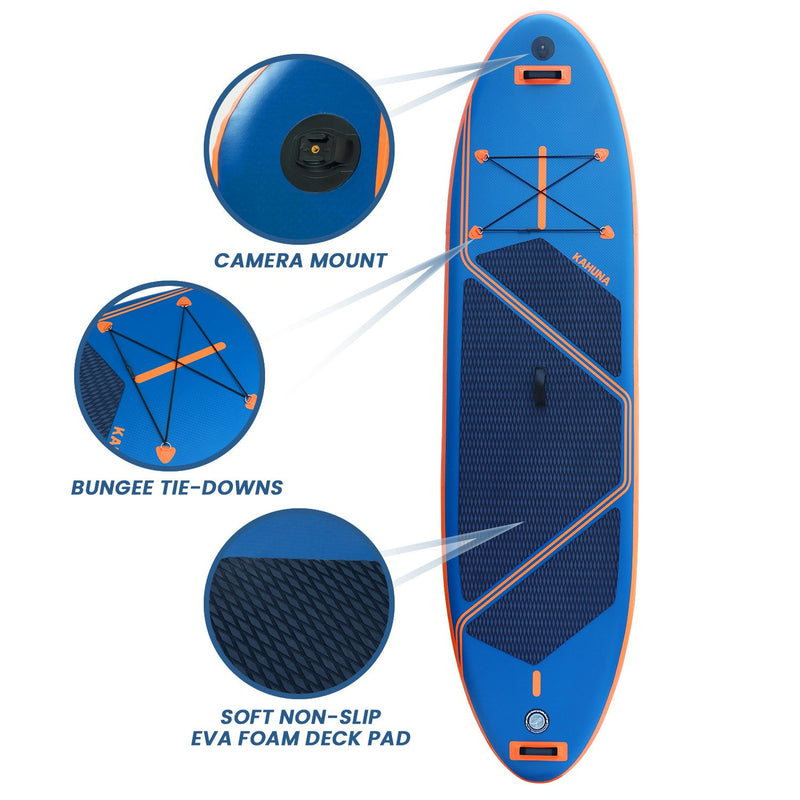 Kahuna Kai Premium Sports 10.6FT Inflatable Paddle Board - Blue