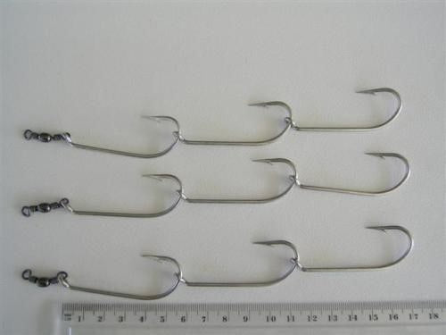 Mustad Pre-Rigged Swivel Gang Hooks 6/0 3 Hooks 3 Sets