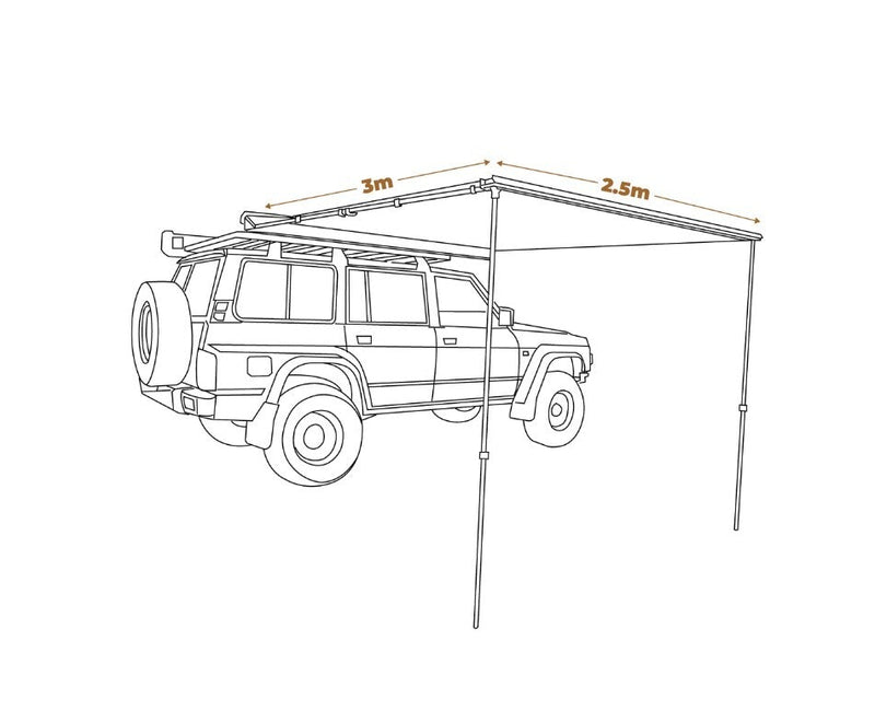 Oztrail Blockout Awning 2.5m x 3m