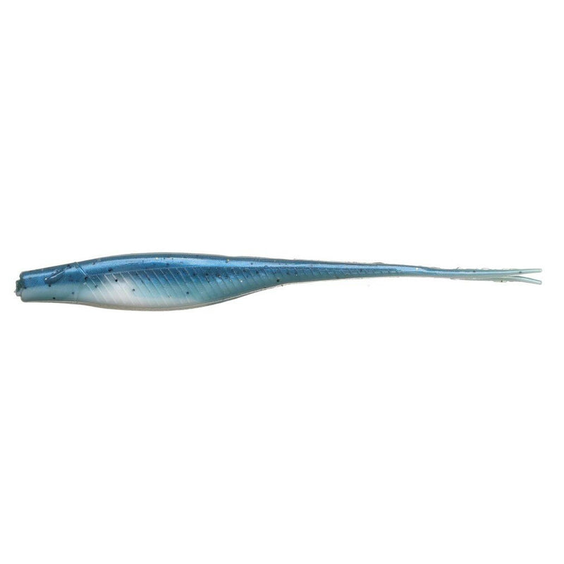 5 Pack of 5 Inch Bite Science Jerk Minnow Soft Plastic Lures - Blue Shad