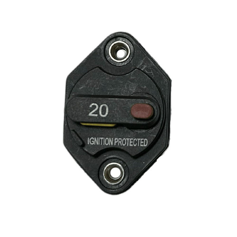 Exotronic 20A Mini Panel Mount Waterproof DC Circuit Breaker