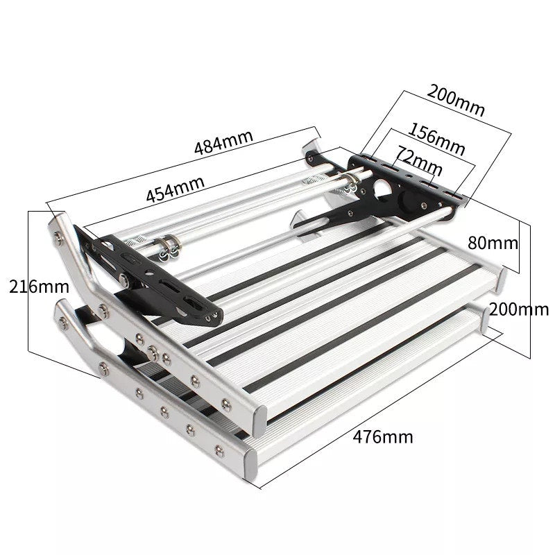 Australian RV Double Folding Manual Step with LED Light