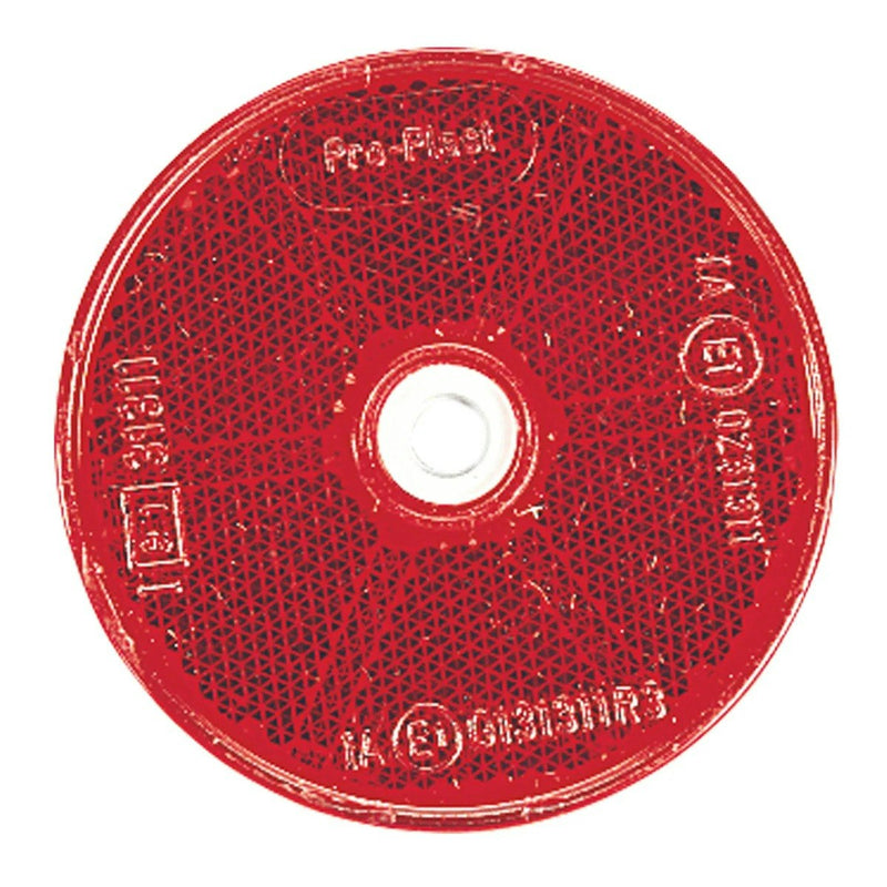 Narva 84012BL Red Retro Reflector with Central Fixing Hole