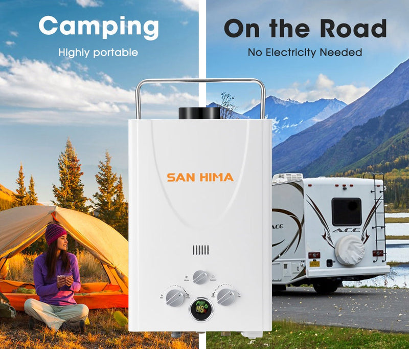 SAN HIMA Portable Gas Hot Water Heater System 8L