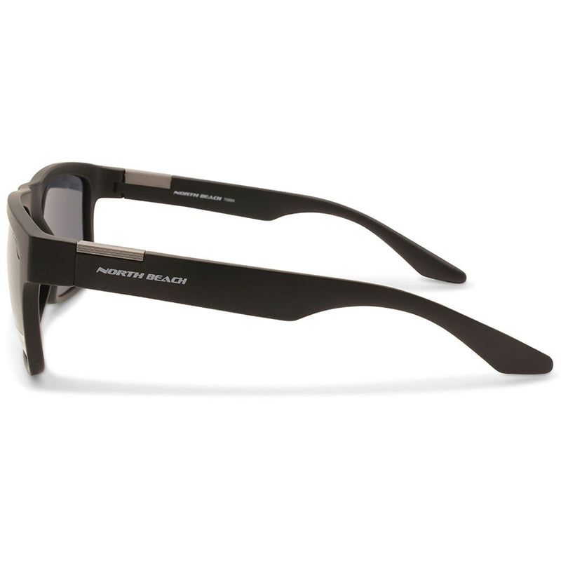 North Beach Moridae Matte Black/Grey Unisex Polarised Sunglasses 70684