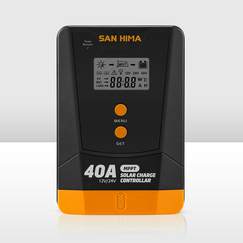 San Hima 40A MPPT Solar Charge Controller 12V 24V With Bluetooth LCD Display