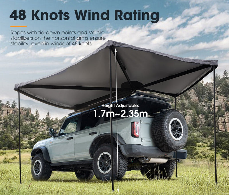 San Hima 270 Degree Free-Standing Awning 600D Double-Ripstop Oxford 4X4 UPF50+