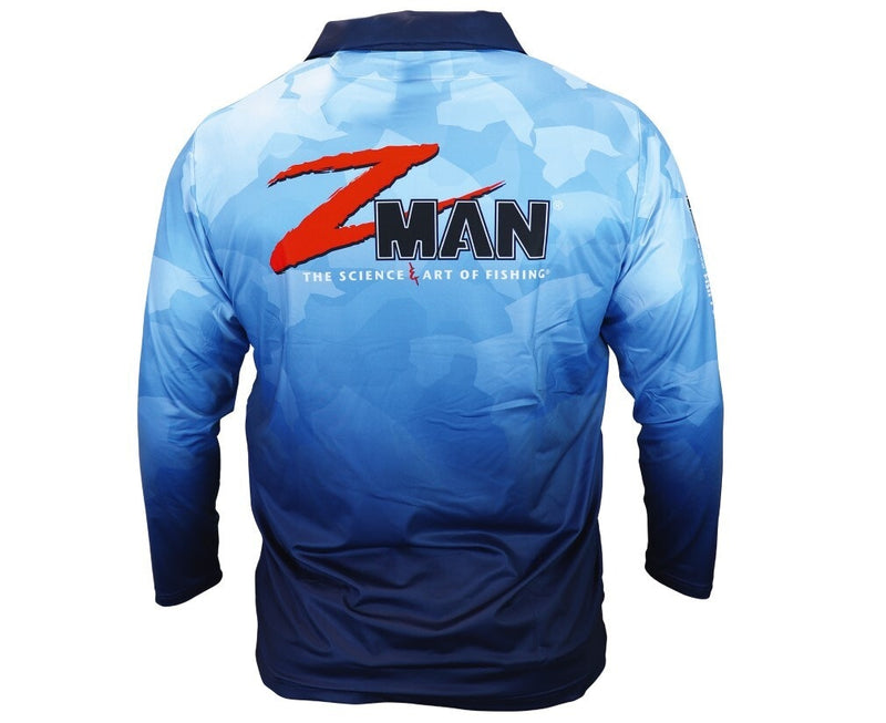 Zman Collared Adults Long Sleeve Tournament Fishing Shirt - 50+ UV Protection