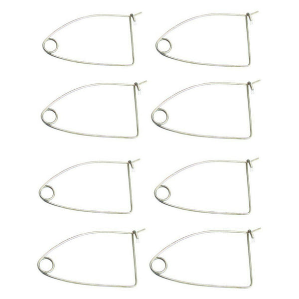 8 x Galvanised Steel Quick Release Bait Clips - Crab Pot Bait Clips