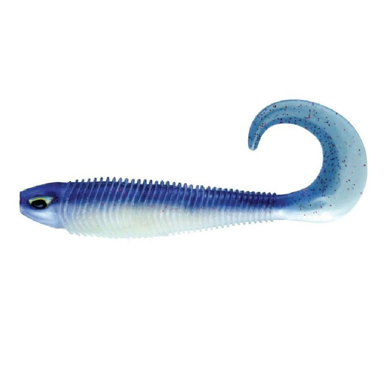 Chasebaits 3 inch Curly Baits Soft Plastic Fishing Lures - Pearl Prawn