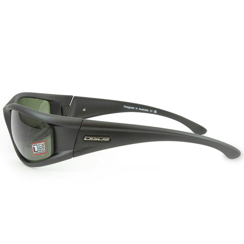 Dirty Dog Banger Satin Dark Grey/Green Polarised Men's Sport Sunglasses 52843